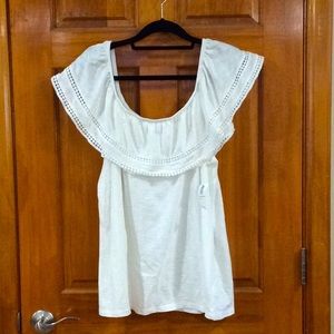 Old Navy flowy white sleeveless top Size XL